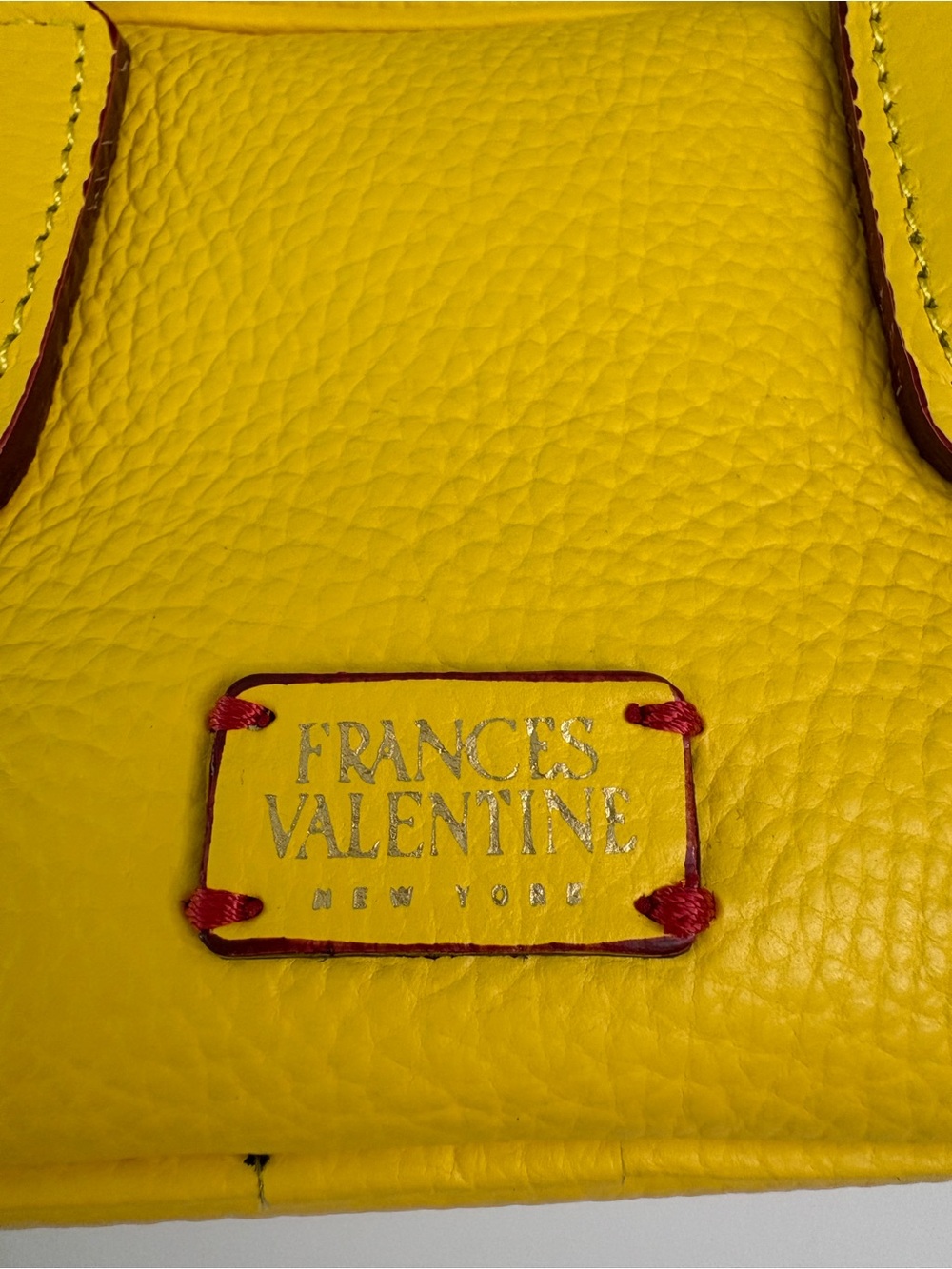 FRANCES VALENTINE Yellow Paulie Box Satchel Bag - Picture 2 of 9